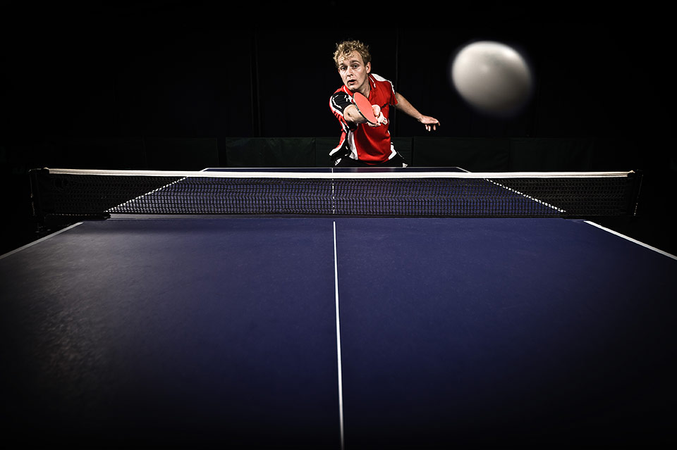 tafeltennis actie foto