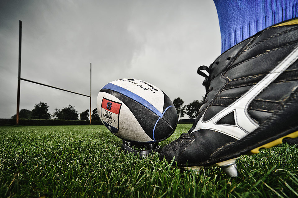 rugby penalty schoen en bal