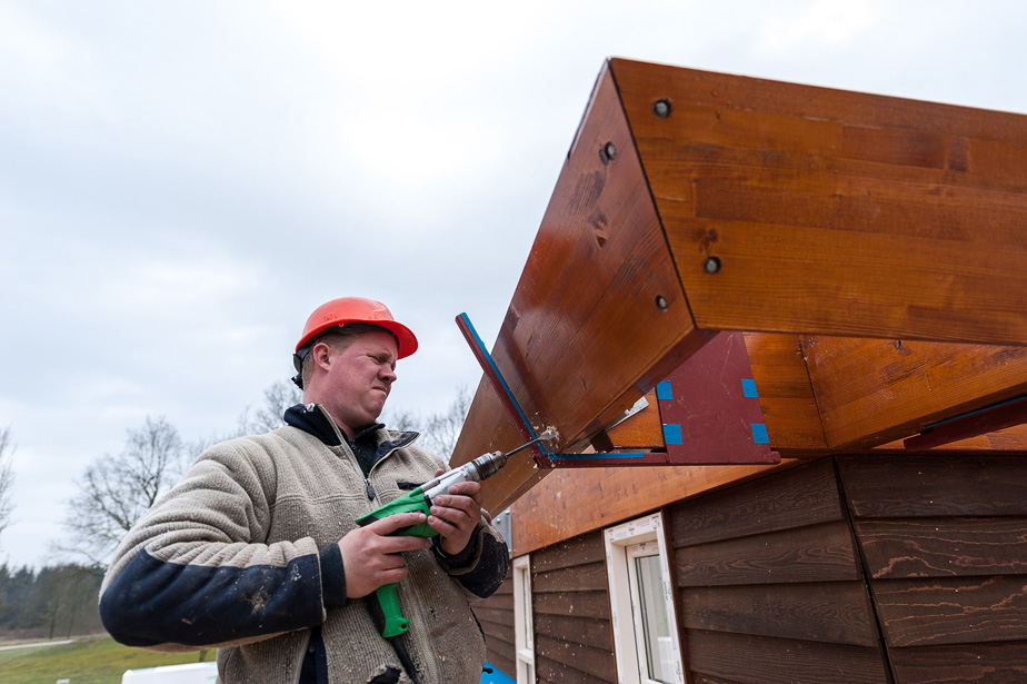 Fotoreportage bouw plaatsing woningen