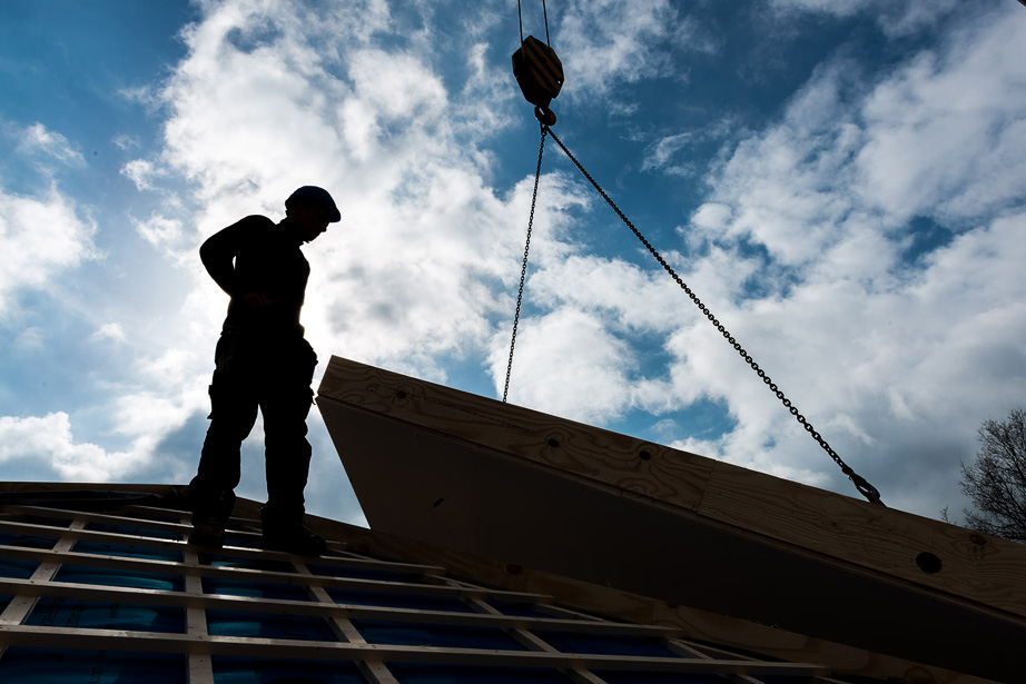 Fotoreportage bouw plaatsing woningen