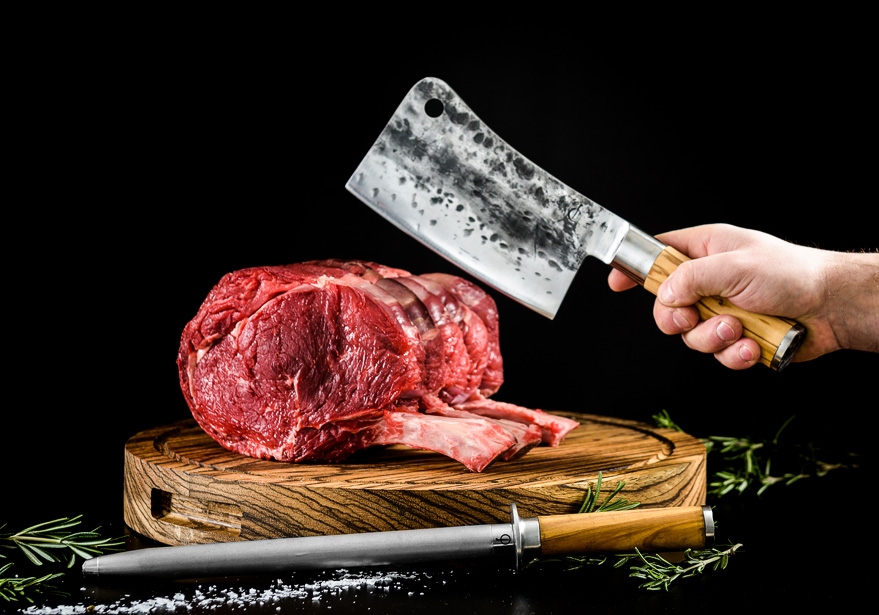 Sfeerfotografie van slagersmessen
